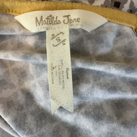 Matilda Jane Gray White Tunic 3/4 Length Sleeves Top Shirt Women's Small S‎ - Picture 5 of 5